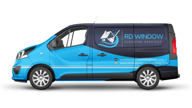 RD Window Cleaning Services company van with branding and logo — professional window cleaners Reading offering residential and commercial window cleaning services